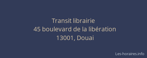 Transit librairie