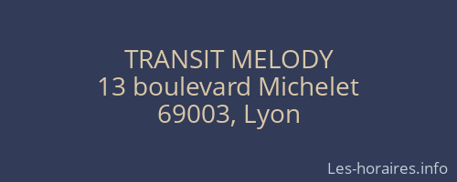 TRANSIT MELODY