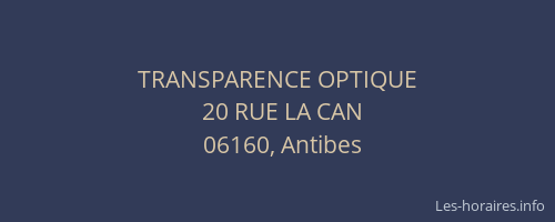 TRANSPARENCE OPTIQUE
