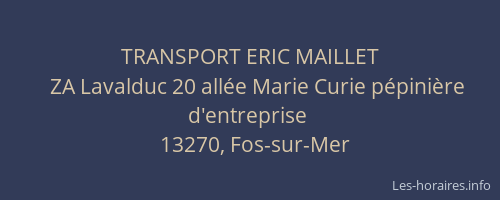 TRANSPORT ERIC MAILLET