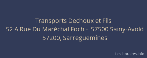 Transports Dechoux et Fils