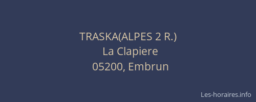 TRASKA(ALPES 2 R.)