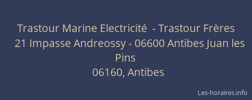 Trastour Marine Electricité  - Trastour Frères