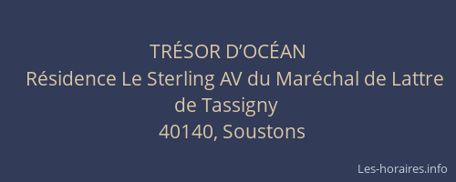TR&Eacute;SOR D’OC&Eacute;AN
