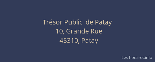 Trésor Public  de Patay