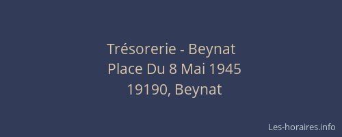 Trésorerie - Beynat