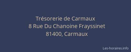 Tr&eacute;sorerie de Carmaux
