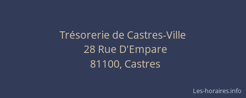 Trésorerie de Castres-Ville