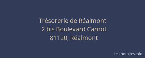 Tr&eacute;sorerie de R&eacute;almont