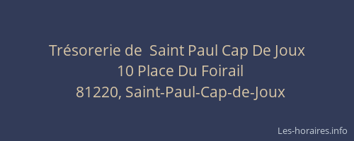 Trésorerie de  Saint Paul Cap De Joux