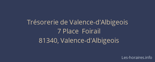 Tr&eacute;sorerie de Valence-d'Albigeois