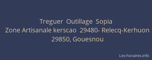Treguer  Outillage  Sopia