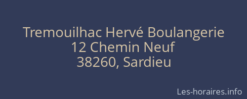 Tremouilhac Hervé Boulangerie