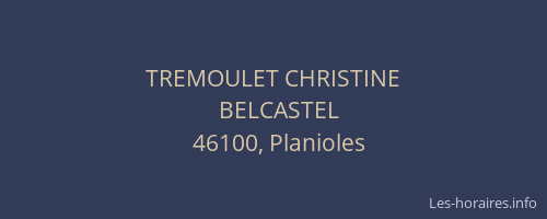 TREMOULET CHRISTINE