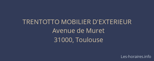 TRENTOTTO MOBILIER D'EXTERIEUR