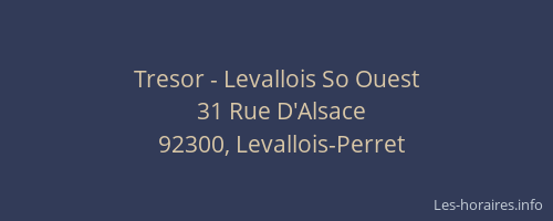 Tresor - Levallois So Ouest