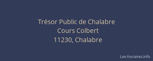 Trésor Public de Chalabre