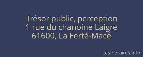 Trésor public, perception