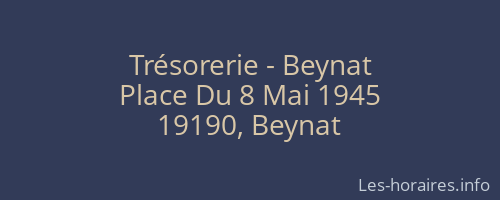Trésorerie - Beynat