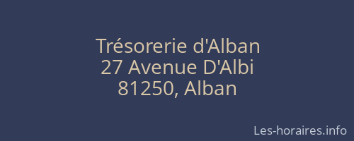 Trésorerie d'Alban