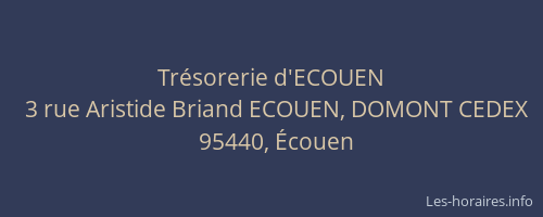 Trésorerie d'ECOUEN