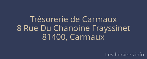 Trésorerie de Carmaux