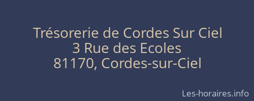 Trésorerie de Cordes Sur Ciel