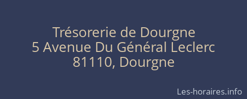 Trésorerie de Dourgne