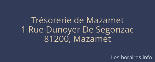 Trésorerie de Mazamet