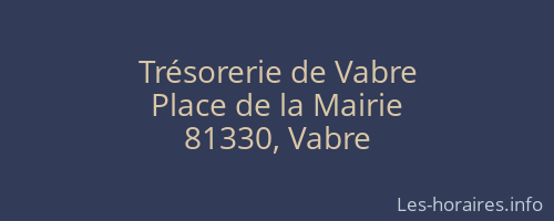 Trésorerie de Vabre
