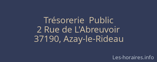 Trésorerie  Public