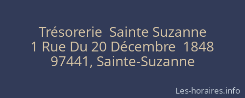 Trésorerie  Sainte Suzanne