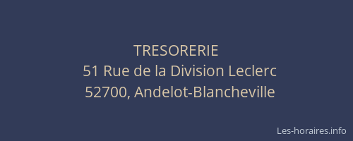 TRESORERIE