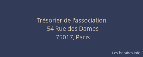 Trésorier de l'association