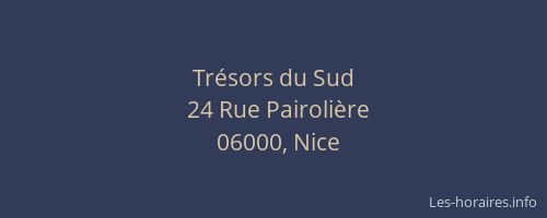 Trésors du Sud