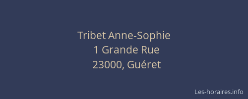 Tribet Anne-Sophie