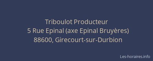 Triboulot Producteur