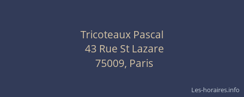 Tricoteaux Pascal