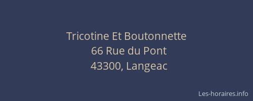 Tricotine Et Boutonnette