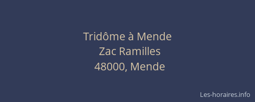 Trid&ocirc;me &agrave; Mende