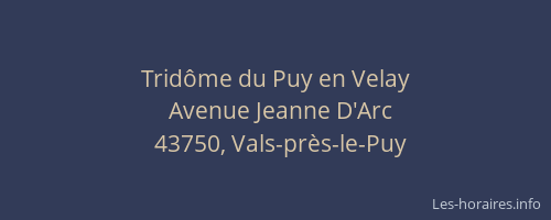 Tridôme du Puy en Velay