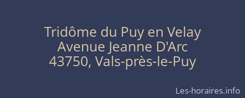 Tridôme du Puy en Velay
