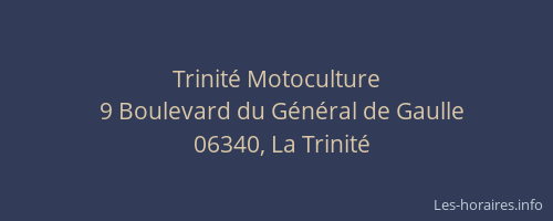 Trinité Motoculture