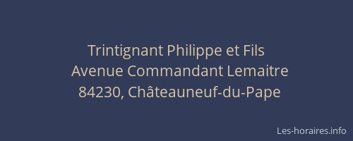 Trintignant Philippe et Fils