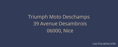 Triumph Moto Deschamps