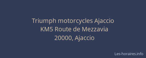 Triumph motorcycles Ajaccio