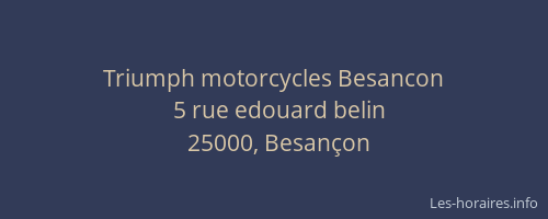Triumph motorcycles Besancon