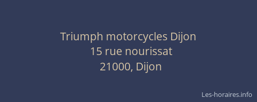Triumph motorcycles Dijon