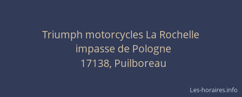 Triumph motorcycles La Rochelle