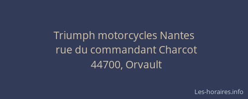 Triumph motorcycles Nantes
